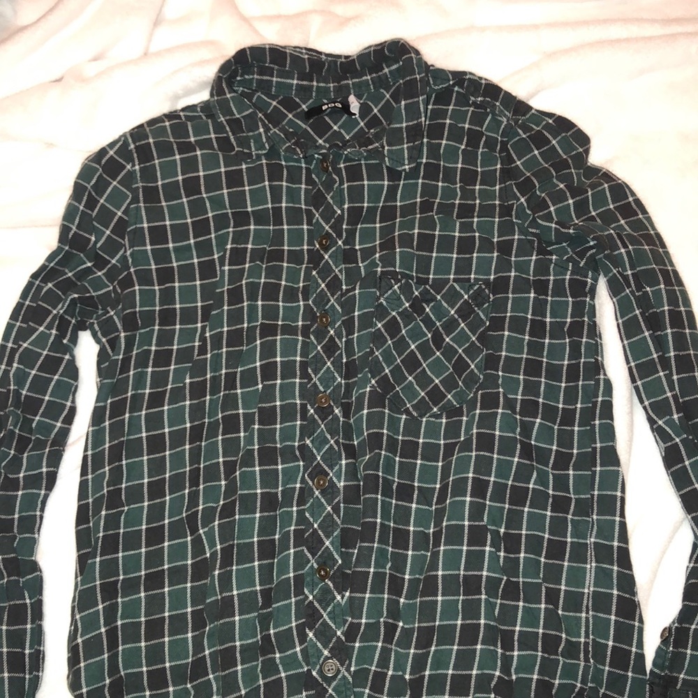 BDG Green and Black Flannel